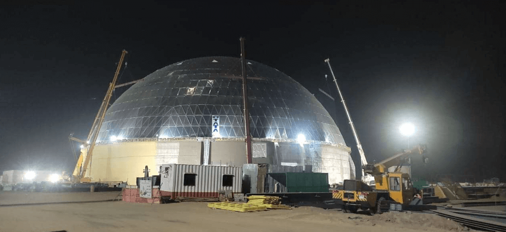 Aluminum Dome Roof Installation At Shri Ram Construction Company Delhi - SRCC Delhi